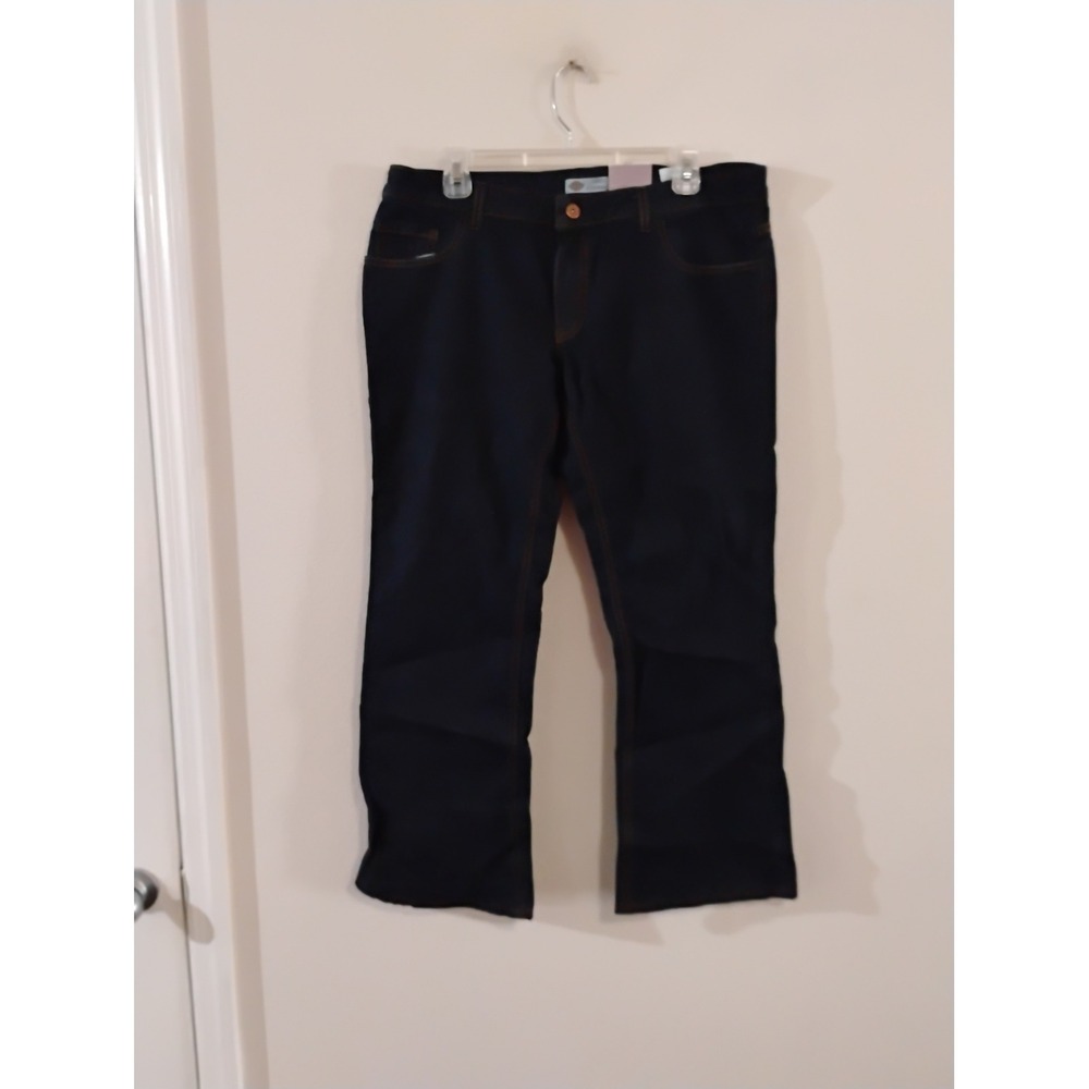 Dickies Womens Dark Wash Straight Leg Jeans Toyota Logo FD231RNB Indigo 10P